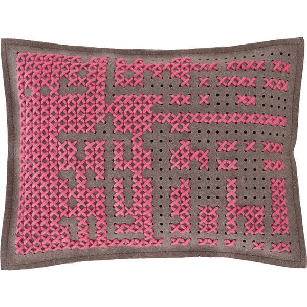 Gan Canevas Abstract Pillow | Pink/Dark Gray 02CN21468CL81