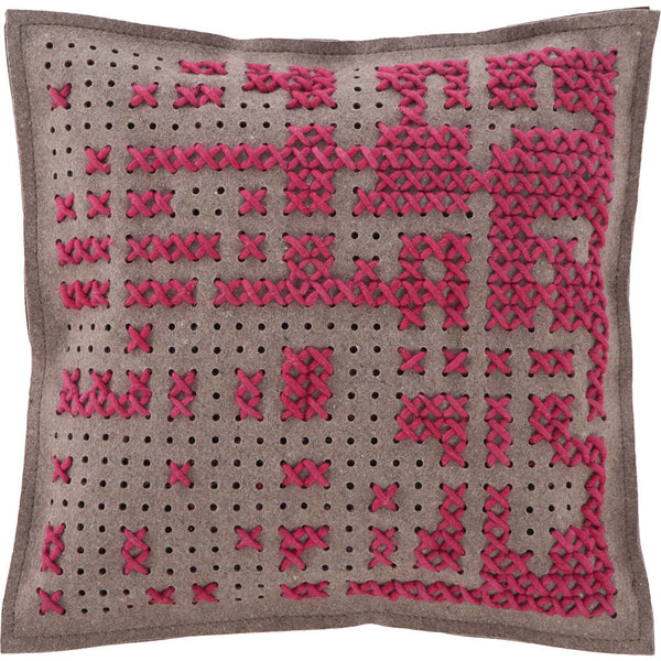 Gan Canevas Abstract Pillow | Dark Pink/Dark Gray 02CN21467CL77