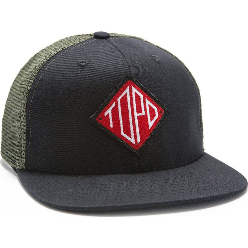Topo Designs Diamond Snapback Hat | Black/Olive TDDSBH015BK/OL