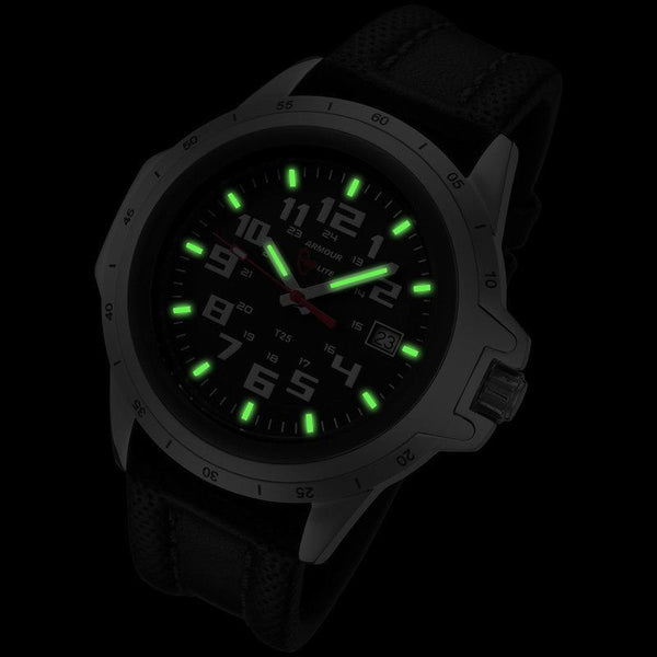 Armourlite ColorBurst Shatterproof Men's Watch Silver-White | Leather AL205
