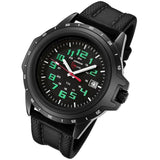 Armourlite ColorBurst Shatterproof Men's Watch Black-Green | Leather AL223
