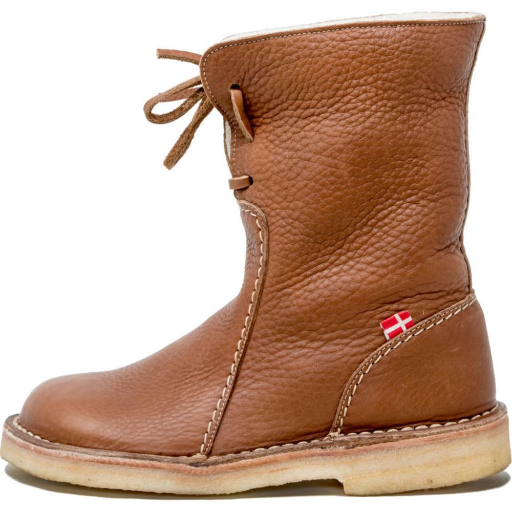Duckfeet Wool Lined Desert Boot in Brown Pebbled Leather Duckfeet Grenå Wool-Lined Desert Boots | Duckfeet Footwear  main image 2