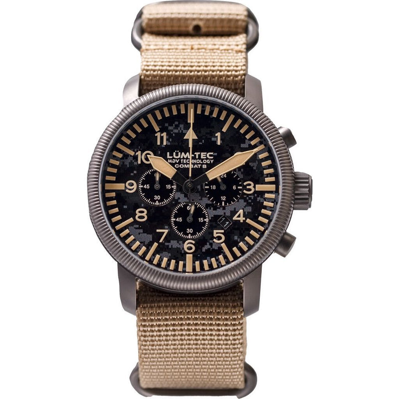 Lum-Tec Combat B44 Camo Chronograph Watch | Nylon Strap