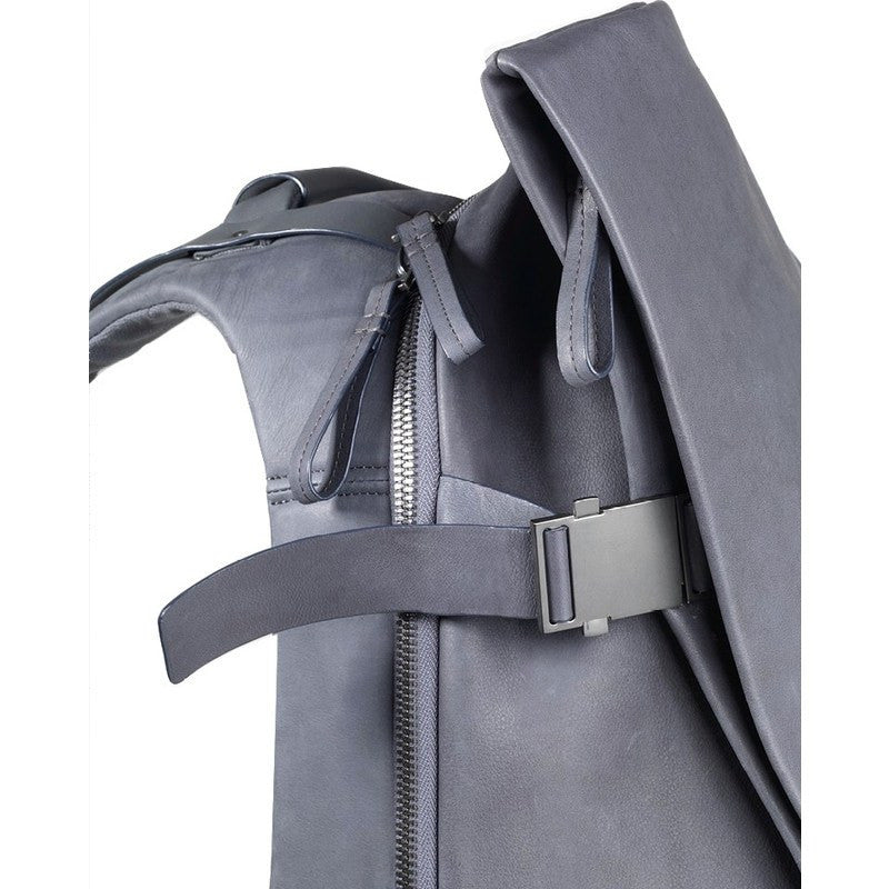 Cote&Ciel Isar Alias Medium Cowhide Leather Backpack | Graphite Grey 28390