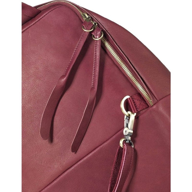 Cote&Ciel Moselle Alias Cowhide Leather Backpack | Garnet Red 28393