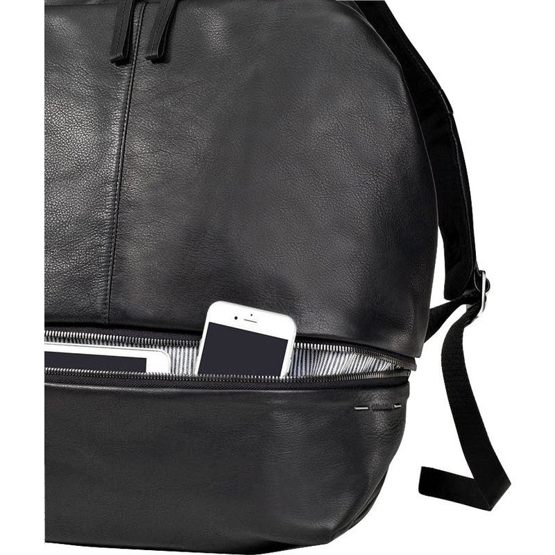 Cote&Ciel Meuse Alias Cowhide Leather Backpack | Agate Black 28403