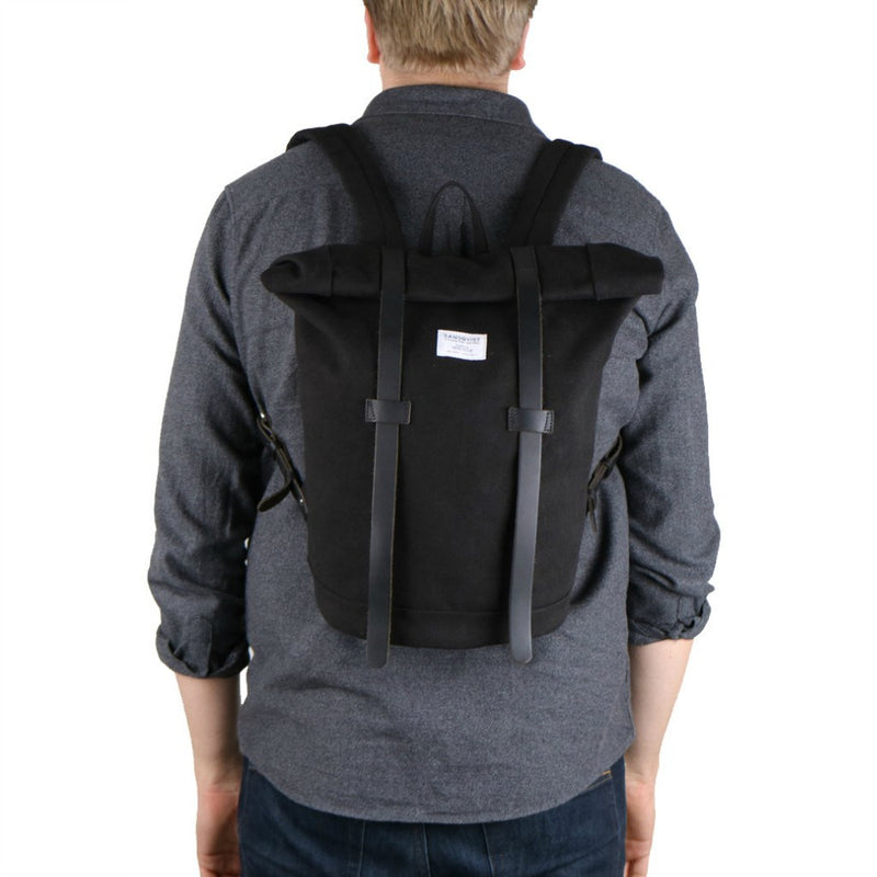 Sandqvist Sonja Rolltop Backpack | Black SQA541