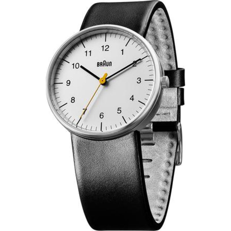 Braun BN0021 White Classic Men's Watch | Black Leather