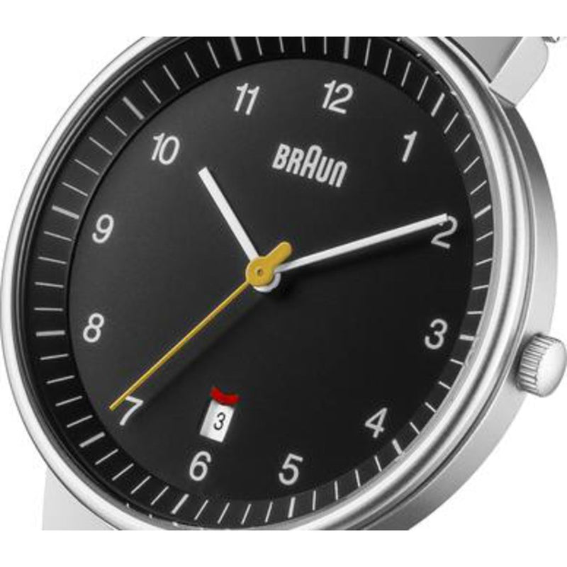 Braun 0032 Black Analog Men's Watch | Steel Mesh
