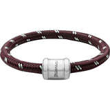 Miansai Single Rope Casing Bracelet | Stainless Steel/Bordeaux 101-0154-008