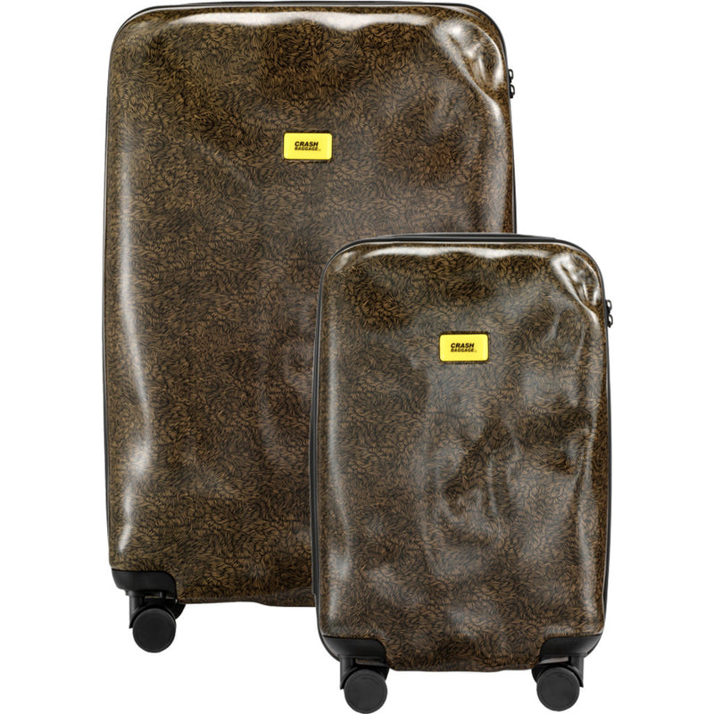Crash Baggage Set of 3 Surface Trolley Suitcases | Brown Fur CB120-31