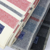 Faribault Cabin Wool Blanket | Gray/Blue/Red 9622 Twin/9615 Queen/9608 King