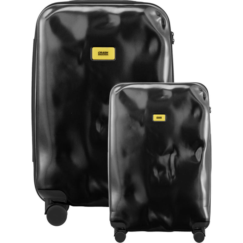 Crash Baggage Set of 3 Pioneer Trolley Suitcases | Black CB100-01