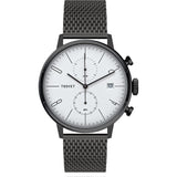 Tsovet JPT-CC38 Black & White Chronograph Watch | Black Steel CC33150340 03 