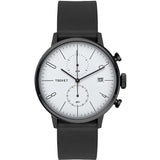 Tsovet JPT-CC38 Matte White Chronograph Watch | Black Leather