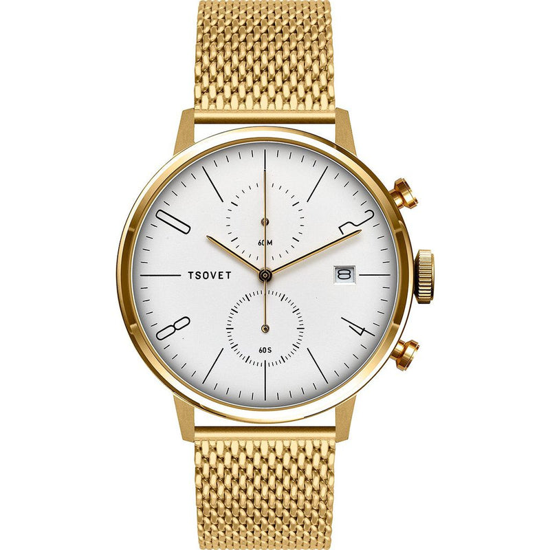 Tsovet JPT-CC38 Gold & White Watch | Gold Steel CC441504-45