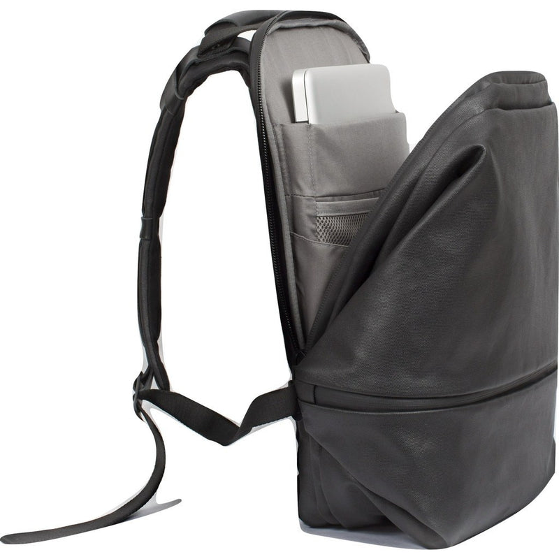 Cote et Ciel Meuse Coated Canvas Backpack Black 28333 – Sportique