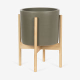 Modernica Ceramic Small Cylinder Planter | Pebble