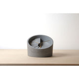 25 Design 4th Dimension Concrete Table Clock | Gold / Gray CC02000