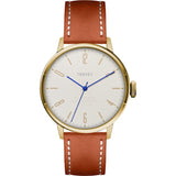 Tsovet SVT-CN38 Gold & White Watch | Tan Leather CN441513-68