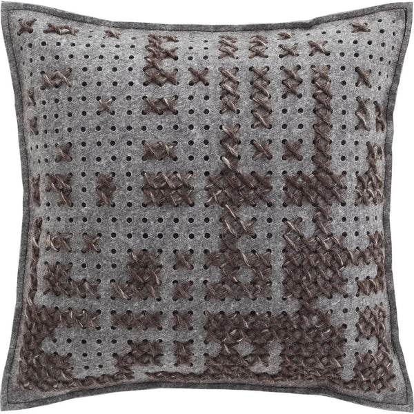 Gan Canevas Abstract Pillow | Charcoal/Dark Gray 02CN21467CL91