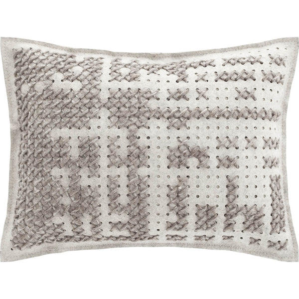 Gan Canevas Abstract Pillow | Silver/Light Gray 02CN21468CL90