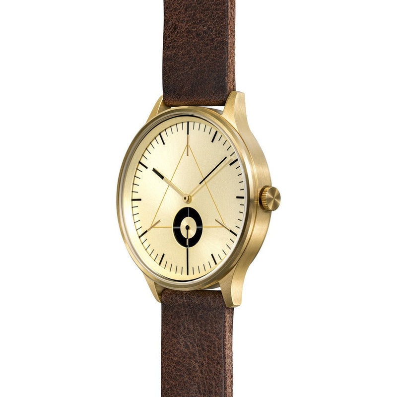 Cronometrics The Architect PVD Gold Watch | Dark Brown Italian Leather CM01WL17