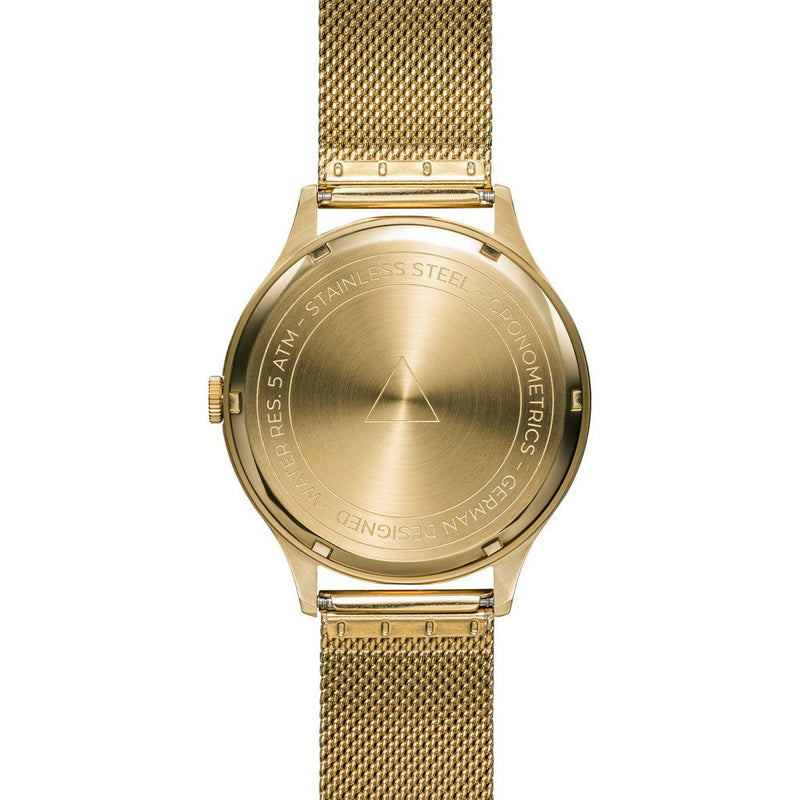 Cronometrics The Architect PVD Gold Watch | Stainless Steel Milanese CM01WS17