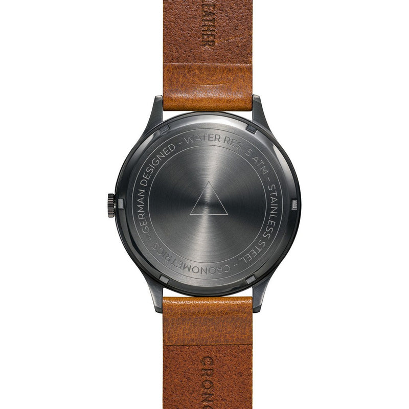 Cronometrics The Architect PVD Gunmetal Watch | Brown Italian Leather CM01WL16