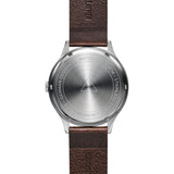 Cronometrics The Architect Brushed Steel Watch | Dark Brown Italian Leather CM01WL09