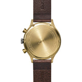 Cronometrics The Engineer PVD Gold Watch | Dark Brown Italian Leather CM02WL19