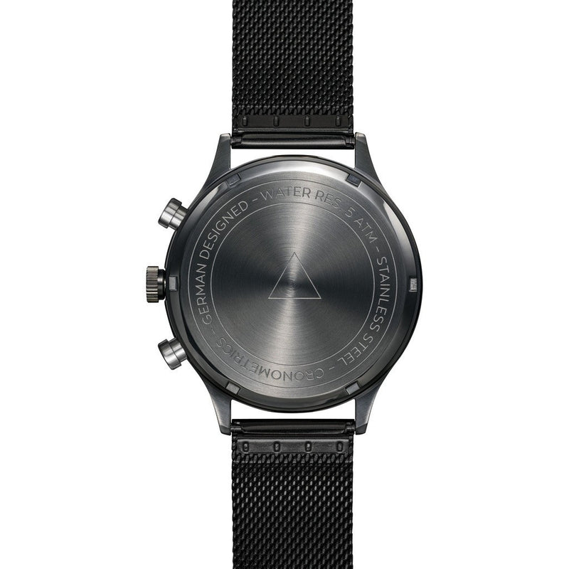 Cronometrics The Engineer PVD Gunmetal Watch | Stainless Steel Milanese CM02WS08