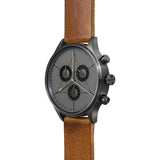 Cronometrics The Engineer PVD Gunmetal Watch | Brown Italian Leather CM02WL21