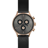 Cronometrics The Engineer PVD Rose Gold Watch | Black Italian Leather CM02WL06