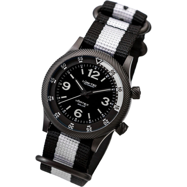 Lum-Tec Vortex D1 Solar Watch | Black/Gray