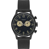 Tsovet SVT-DE40 Chronograph Black & Beige Watch | Black Leather DE331010-43