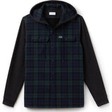 Lacoste Men's Regular Fit Hooded Check Cotton Flannel Shirt