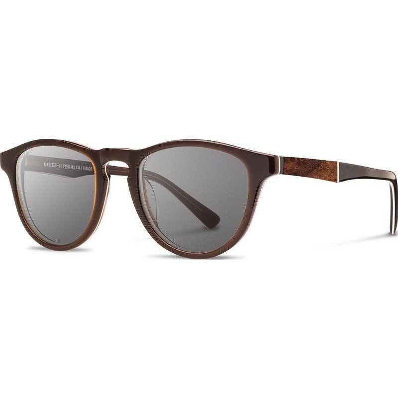 Shwood Francis Acetate Sunglasses | Espresso & Elm Burl / Grey