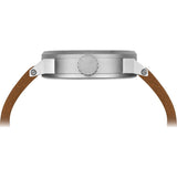 Tsovet SVT-FW44 Automatic White Watch | Brown Leather FW110113-40A