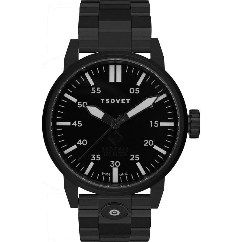 Tsovet SVT-FW44 Matte Black Watch | Black Steel FW331003-02M