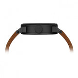 Tsovet SVT-FW44 Swiss Quartz Matte Black Watch | Brown Leather