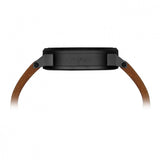 Tsovet SVT-FW44 Swiss Quartz Matte Black Watch | Brown Leather