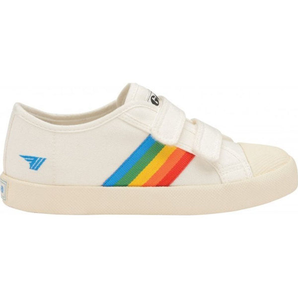 Gola Kids Coaster Rainbow Velcro Sneakers | Off White/Multi- CKA976