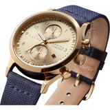 Triwa Gold Lansen Chrono Watch | Navy Canvas Classic LCST103-CL060713