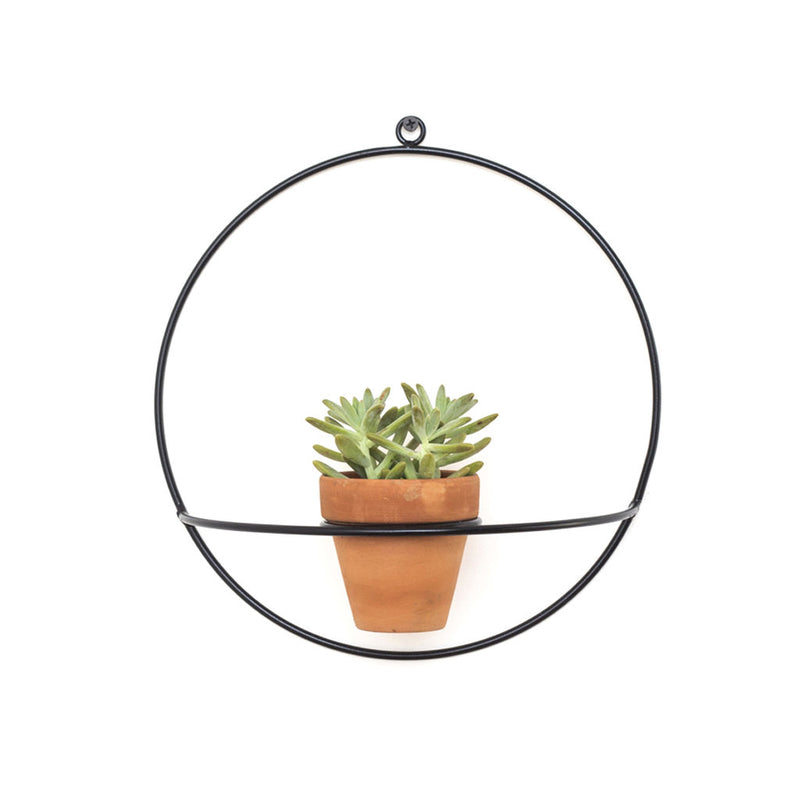 NewMade LA Circle Wall Planter | Black- PLX01