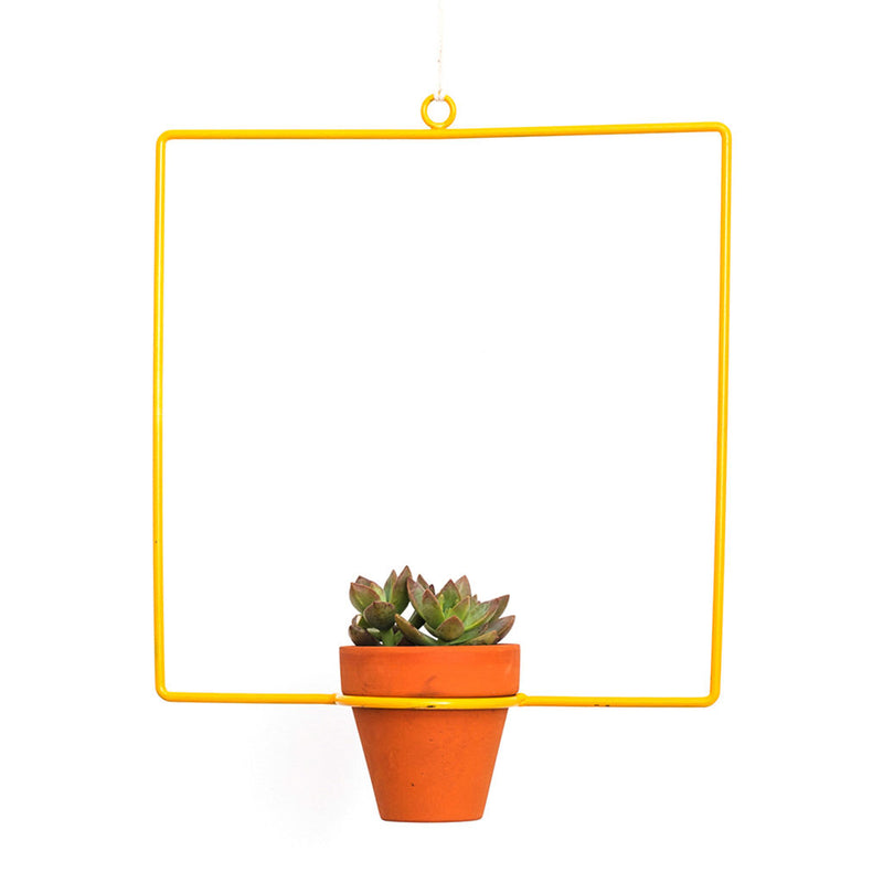 NewMade LA Square Hanging Planter | Yellow- PLH03