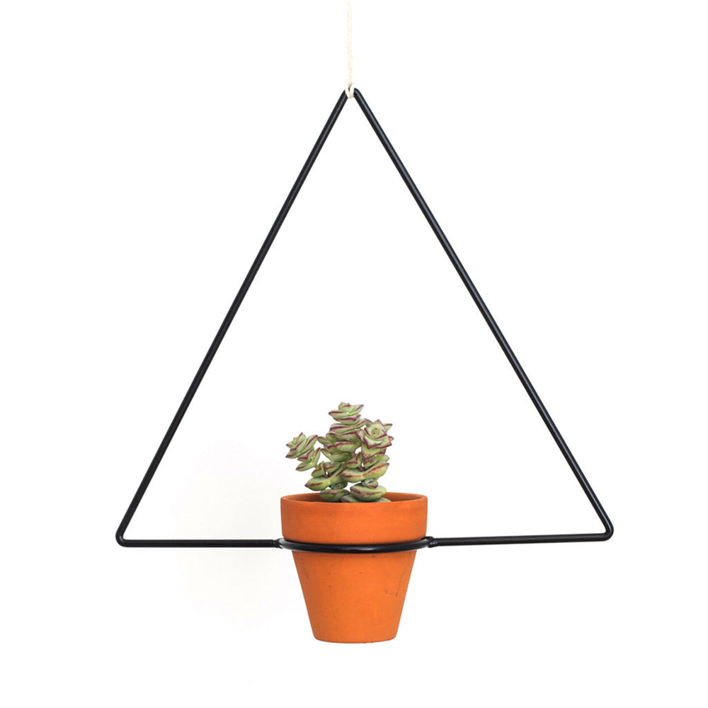 modern black hanging planter NewMade LA Triangle Hanging Planter Black – Sportique