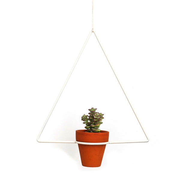 NewMade LA Triangle Hanging Planter | White- PLH02