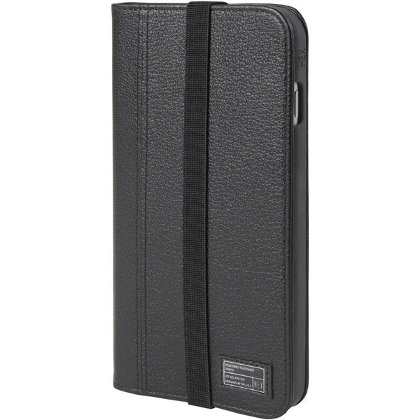 Hex Icon Wallet for iPhone 6 Plus | Black Pebbled Leather