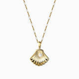 Awe Inspired Shell Charm Necklace